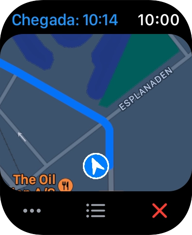 Gire a Digital Crown para ampliar ou reduzir o mapa.