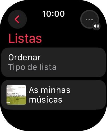 Prima a lista de reprodução pretendida.