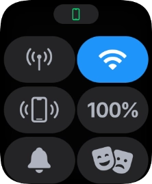 Press the battery percentage.