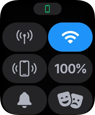 Press the battery percentage.