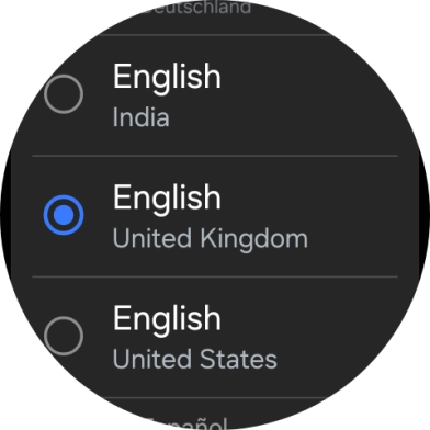 Press the required language.