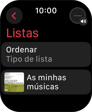 Prima a lista de reprodução pretendida.