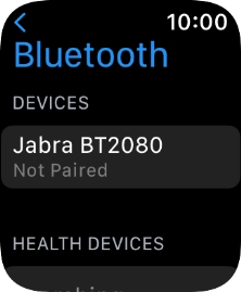 Press the required Bluetooth device.