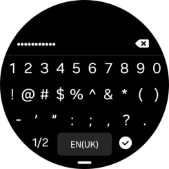 Key in the password for the WiFi network and press the confirm icon.