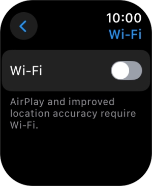 Press the indicator next to 'Wi-Fi' to turn on the function.