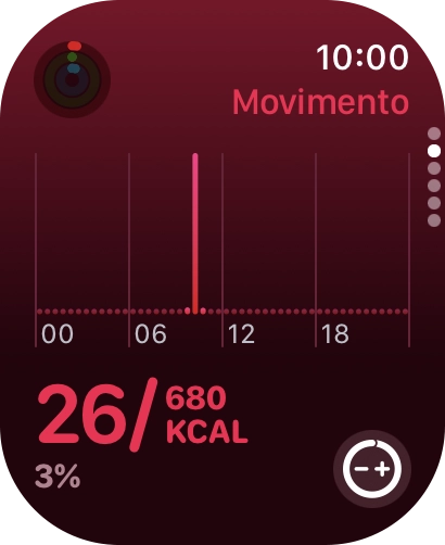 Continue a deslizar o dedo para cima para ter uma visão geral sobre o número de passos, distância caminhada e andares que subiu.