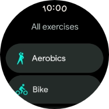 Press the required activity.