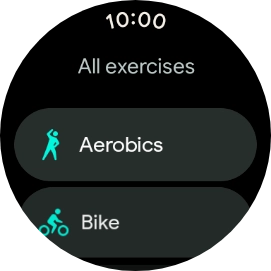 Press the required activity. Press the required activity.