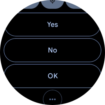 Press the required reply.