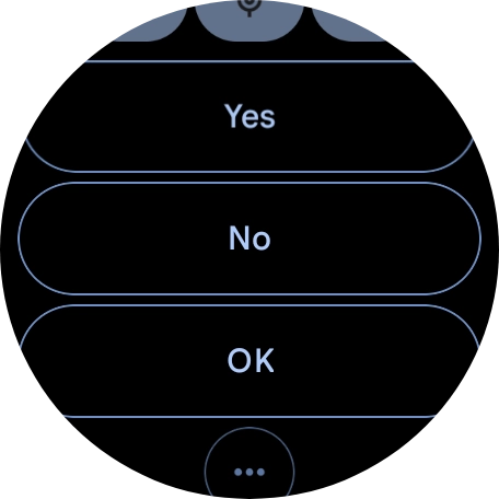 Press the required reply.