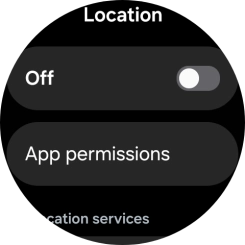 Press the indicator below 'Location' to turn the function on or off.