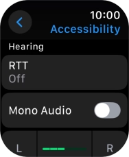 Press the required category below 'Hearing' and follow the instructions on the screen to select the required settings.