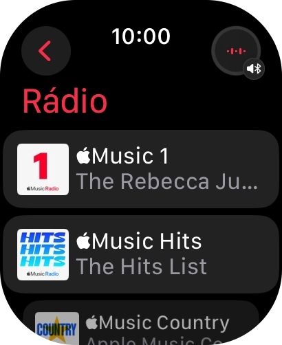 Prima a estação de rádio pretendida.