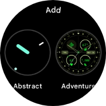 Slide your finger upwards on the screen to see the available watch faces.