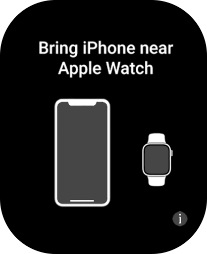 Coloque o seu Apple Watch junto do seu telefone.