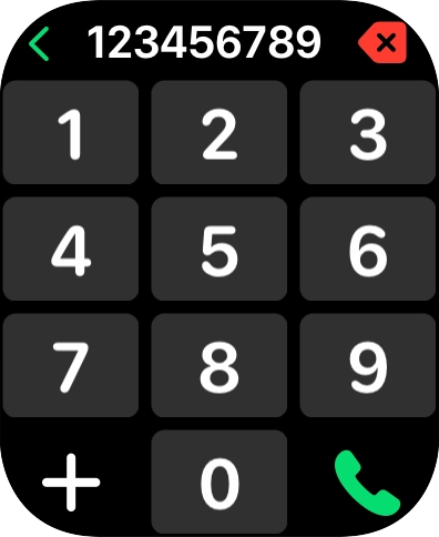 Marque o número pretendido e prima o ícone de chamada.