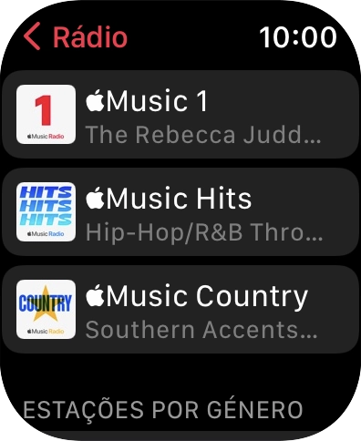 Prima a estação de rádio pretendida.