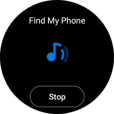 Press Stop when you've found your phone.