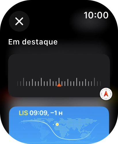 Prima o widget pretendido.