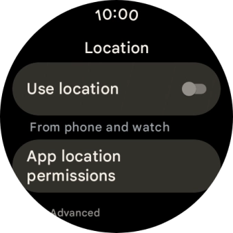 Press the indicator next to 'Use location' to turn the function on or off.
