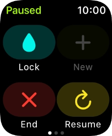 Press End to stop your training activity.