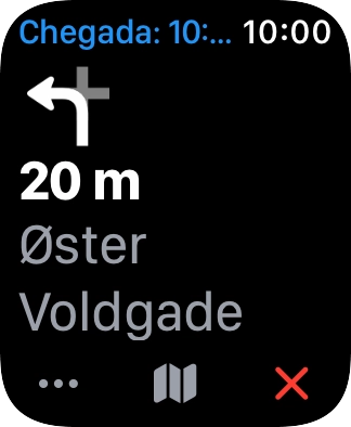 Siga as indicações no ecrã para chegar ao destino pretendido.
