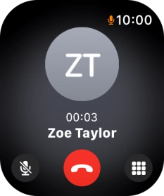 Press the end call icon.