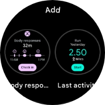 Slide your finger upwards to see the available widgets.
