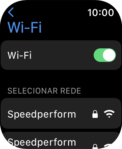 Prima a rede Wi-Fi pretendida.