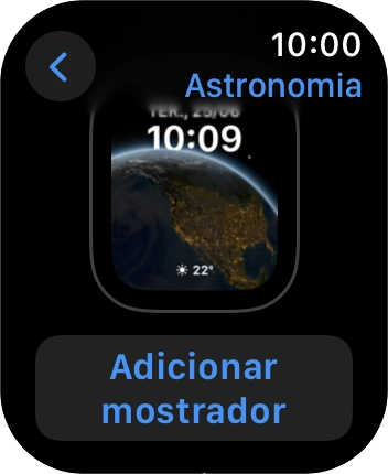 Prima Adicionar mostrador.