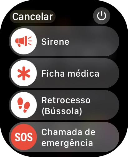 Prima o ícone para desligar.