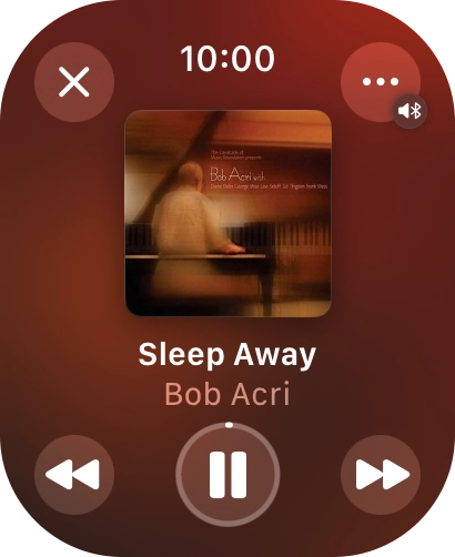 Gire a Digital Crown para escolher o volume de som pretendido.