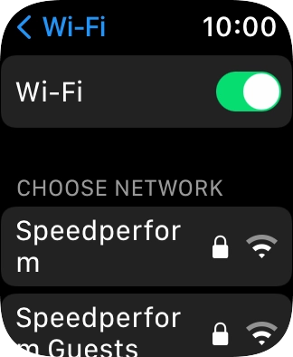 Press the required WiFi network.