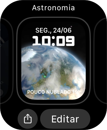 Prima a Digital Crown duas vezes para voltar ao ecrã inicial.