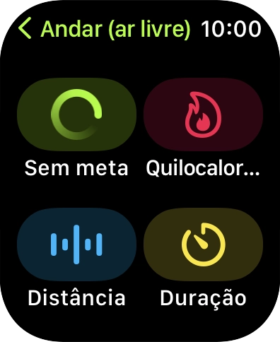 Prima a Digital Crown as vezes necessárias para voltar ao menu principal.