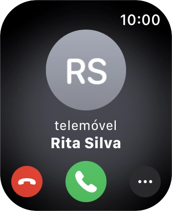 Prima o ícone para atender chamadas.