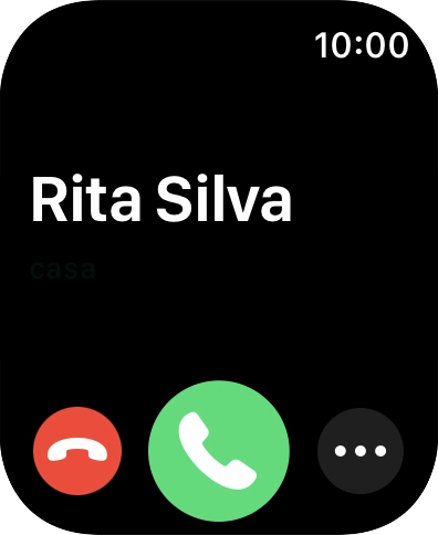 Prima a Digital Crown quando receber uma chamada.