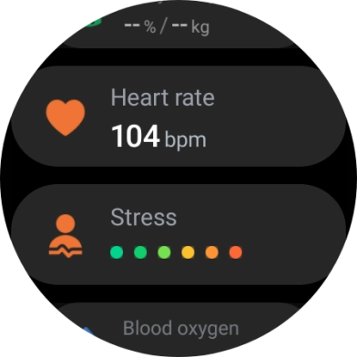 Press Heart rate. Press Heart rate.