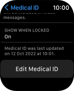 Press Edit Medical ID.