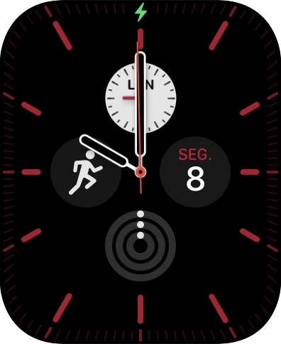 Quando o ícone de bateria em carregamento for mostrado no ecrã, a bateria está em carregamento.