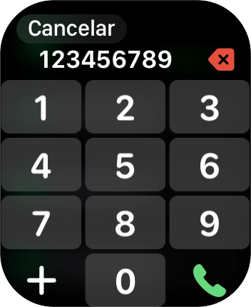 Marque o número pretendido e prima o ícone de chamada.