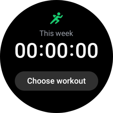 Press Choose workout. Press Choose workout.