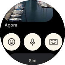 Prima o ícone de microfone.