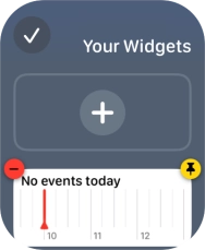 Press the unpin widget icon on the required widget to unpin it from the top of the stack.