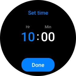 Slide your finger up or down on the screen to set the required time.