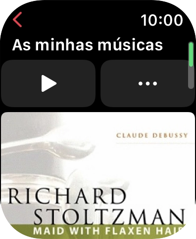 Prima o ícone de reproduzir para começar a reprodução.