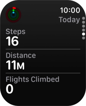Slide your finger downwards to return to the overview with the coloured rings.