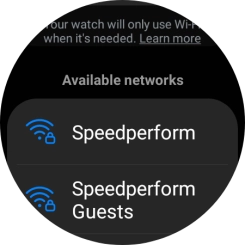 Press the required WiFi network.