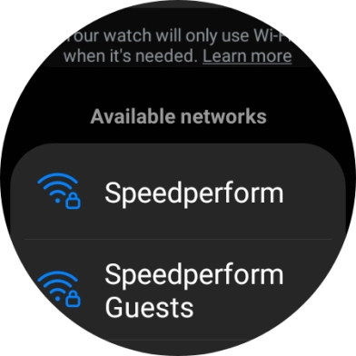 Press the required WiFi network.