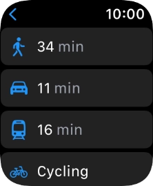 Press the required mode of transportation.